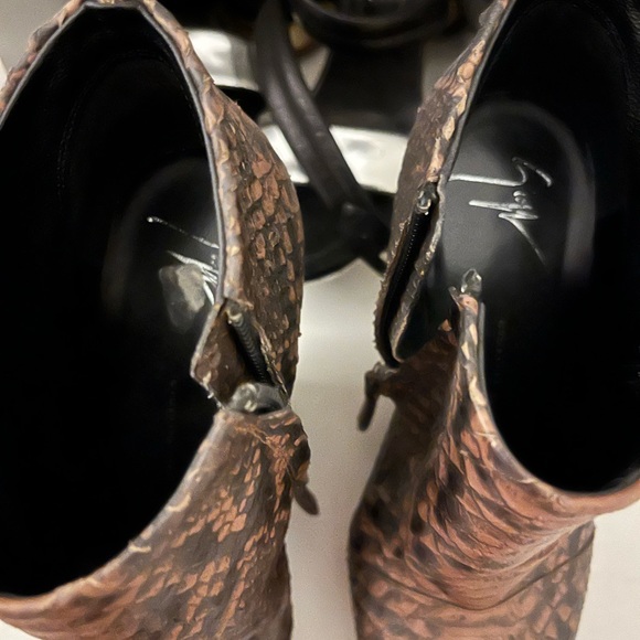 Snakeskin wedge booties by Giuseppe Zanotti size 36 - Picture 3 of 4